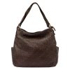  Dámska kožená kabelka VS 023 hnedá, crossbody 36 x 30 x 16 cm