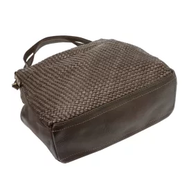    Dámska kožená kabelka VS 023 hnedá, crossbody 36 x 30 x 16 cm