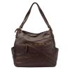  Dámska kožená kabelka VS 023 hnedá, crossbody 36 x 30 x 16 cm