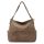 Dámska kožená kabelka VS 023 béžovej farby, crossbody 36 x 30 x 16 cm