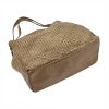  Dámska kožená kabelka VS 023 béžovej farby, crossbody 36 x 30 x 16 cm