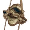  Dámska kožená kabelka VS 023 béžovej farby, crossbody 36 x 30 x 16 cm