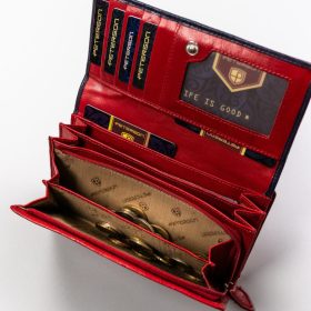    Dámska kožená peňaženka Peterson PTN KA-19 tmavomodrá 17 x 10 x 3 cm