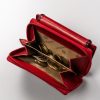  Dámska kožená peňaženka Peterson PTN KA-21 červená 11 x 7 x 3 cm