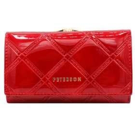    Peterson PTN 55020-PLT červená dámska peňaženka z hovädzej kože 14 x 8,5 x 3,5 cm