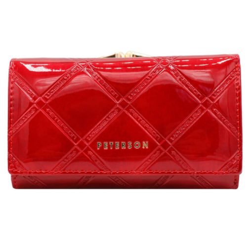  Peterson PTN 55020-PLT červená dámska peňaženka z hovädzej kože 14 x 8,5 x 3,5 cm