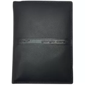   Čierna kožená peňaženka Giorgio Carelli, RFID 14,5 x 10,2 cm