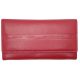  Dámska saténová červená kožená peňaženka Giorgio Carelli
