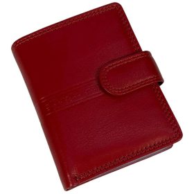  Saténový hnedý kožený držiak na karty Giorgio Carelli