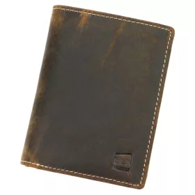    Nordee MSD-01 N4 HUNTER hnedá pánska kožená peňaženka 9,5 x 12,5 x 3 cm