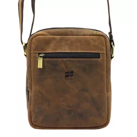    Nordee MSD-02 GM06 HUNTER hnedá pánska kožená bočná taška, taška cez rameno 18 x 21 x 8 cm