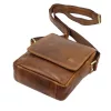  Nordee MSD-03 GM03 hnedá pánska kožená kabelka cez rameno 21 x 23 x 7 cm