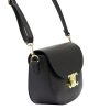  Dámska kožená kabelka cez rameno Luka 20-065 D čierna 22 x 15 x 9 cm