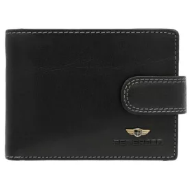    Čierna pánska kožená peňaženka Peterson PTN WL-1012L-COM