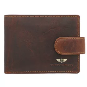    Peterson PTN WL-1012L-COM hnedá pánska kožená peňaženka