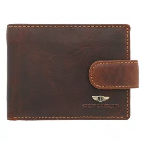    Peterson PTN WL-1012L-COM hnedá pánska kožená peňaženka