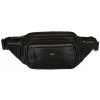  Pánska kožená taška na opasok Peterson PTN WB-2506-COM čierna 34 x 13 x 7 cm