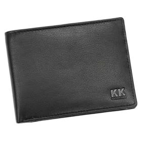    Pánska kožená peňaženka Money Kepper KK 12 čierna 13 x 9,5 x 3 cm