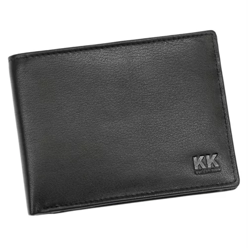  Pánska kožená peňaženka Money Kepper KK 12 čierna 13 x 9,5 x 3 cm