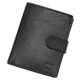    Pánska kožená peňaženka Money Kepper KK 18B čierna 10,2 x 12,5 x 3 cm