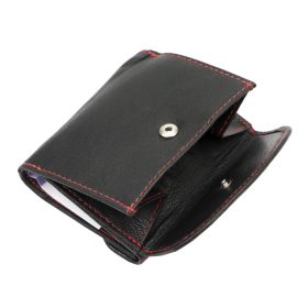    Pánska kožená peňaženka Money Kepper CC 3653 čierno-červená 9 x 7 x 2,5 cm