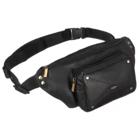    Peterson PTN 375-NDM čierna pánska kožená taška na opasok 31 x 12 x 9 cm