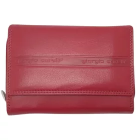    Giorgio Carelli unisex saténová čierna kožená peňaženka, držiak na telefón