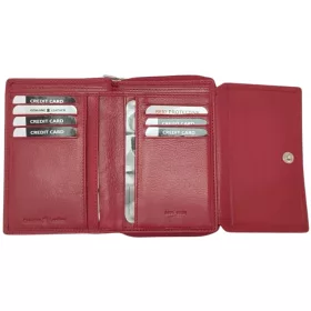    Giorgio Carelli unisex saténová čierna kožená peňaženka, držiak na telefón