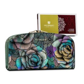   Peterson PTN 42123-MD zelená dámska kožená peňaženka 18,5 x 10 x 3,5 cm