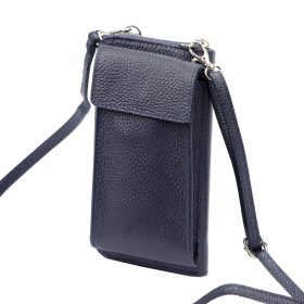    Gregorio 1707 SILVER BL námornícka dámska kožená kabelka