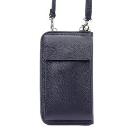    Gregorio 1707 SILVER BL námornícka dámska kožená kabelka