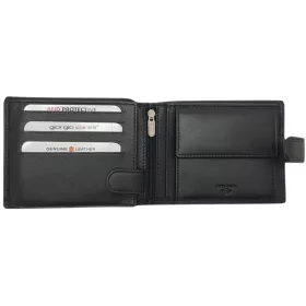    Pánska kožená peňaženka Giorgio Carelli čierna, RFID 13 x 10 cm