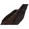  Peterson PTN 2506-OLH pánska hnedá kožená taška na opasok 37 x 14 x 8 cm