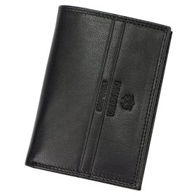    Emporio Valentini 39 489 čierna pánska kožená peňaženka 9 x 13 x 2,5 cm