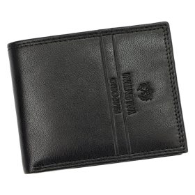    Emporio Valentini 39 992 čierna pánska kožená peňaženka 11 x 8,8 x 2,5 cm
