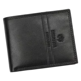    Emporio Valentini 39 992 čierna pánska kožená peňaženka 11 x 8,8 x 2,5 cm