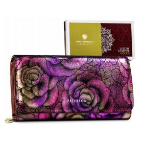    Peterson PTN 421077-MD Purpurová dámska peňaženka z hovädzej kože