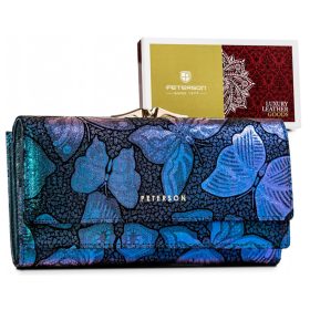    Kožená dámska peňaženka Peterson PTN 421028-ONBF modrá