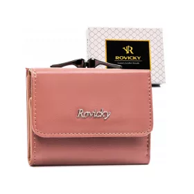   Rovicky RPX-32-ML ružová dámska kožená peňaženka 9,5 x 7,5 x 2,5 cm