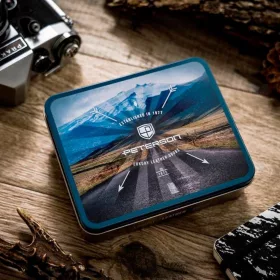   Peterson PTN N992-BE-TRAVEL mogyoró férfi bőr pénztárca 12.8 x 9.5 x 2.8 cm