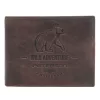  Pánska hnedá peňaženka z hovädzej kože Peterson PTN N992-BE-BEAR