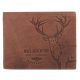  Peterson PTN N992-BE-DEER koňak pánska kožená poľovnícka peňaženka 12 × 9,5 cm