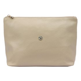    Dámska kozmetická taštička Gregorio COSMETICS-004 DOLLARO béžová z hovädzej kože 29 x 19 x 10 cm