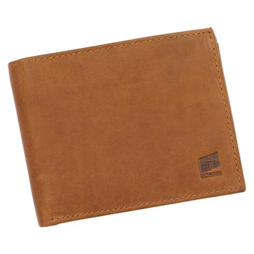  Nordee ADL01-N992-BPull hnedá pánska kožená peňaženka 12,5 x 9,7 x 3 cm