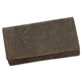    Nordee ADL04-GG-05-DES hnedá dámska kožená peňaženka 18 x 10 x 3,8 cm