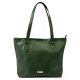  MiaMore 01-058 zelená dámska kožená taška cez rameno, shopper 40 x 30 x 12 cm