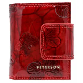  Peterson PTN 42329-BF červená dámska peňaženka z hovädzej kože