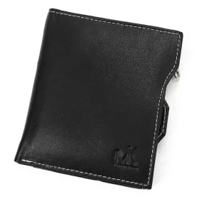    Money Kepper CC 6002 čierna pánska kožená peňaženka 10,2 x 11,5 x 2,5 cm