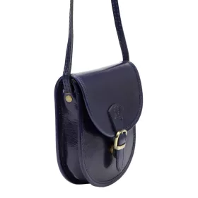  Dámska kožená kabelka Florence 134 navy 17 x 17 x 6 cm