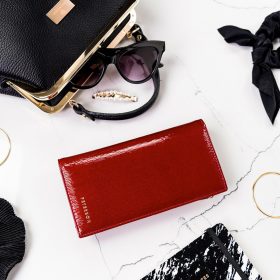    Peterson PTN 421431-SH červená dámska peňaženka z hovädzej kože 10 x 19 x 2,5 cm